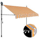 Vidaxl luifel extensible manuellement avec LED 300 cm jaune et bleu