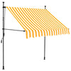 Vidaxl Luifel extensible manuellement avec LED 150 cm blanc et orange
