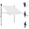 Vidaxl Luifel extensible manuellement avec LED 100 cm de couleur crème