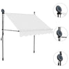 Vidaxl Luifel extensible manuellement avec la crème LED 200 cm -colore
