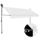 Vidaxl Luifel extensible manuellement avec une crème LED 400 cm -colored