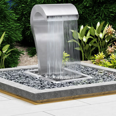 Vidaxl Garden cascade 52.4x34.2x82 cm en acier inoxydable en argent coloré