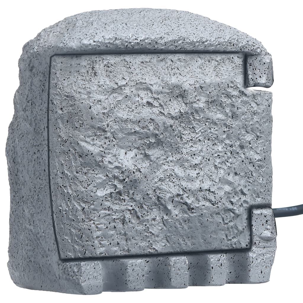 Vidaxl Garden Stop Contact 4 Entrée Remote Contrôle Polyresin Gray