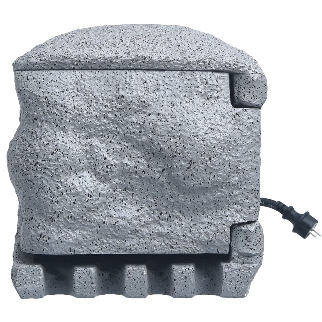Vidaxl Garden Stop Contact 4 Entrée Remote Contrôle Polyresin Gray
