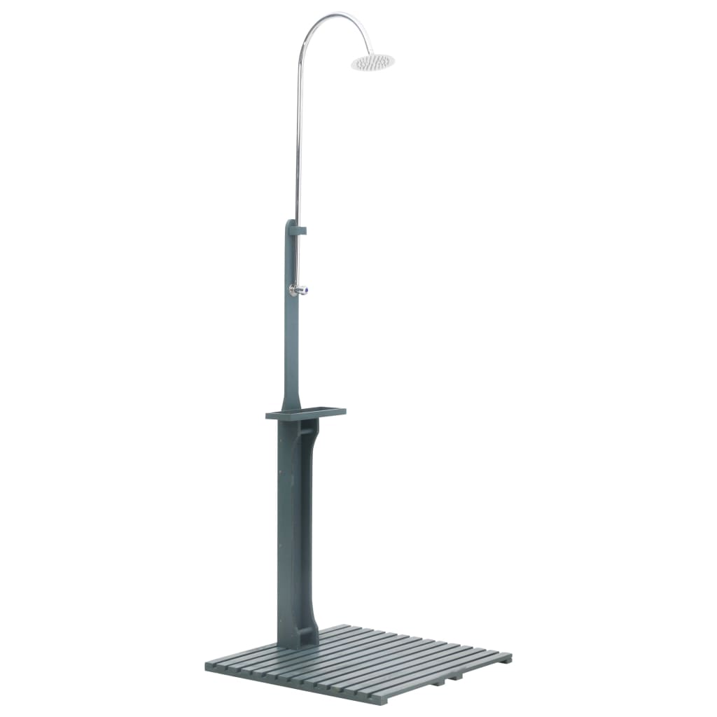 Vidaxl en bois de douche extérieure anthracite