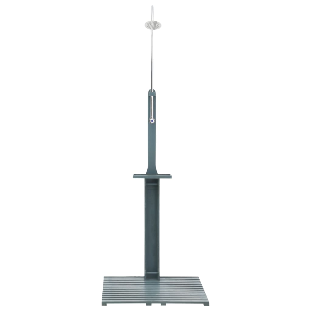 Vidaxl en bois de douche extérieure anthracite