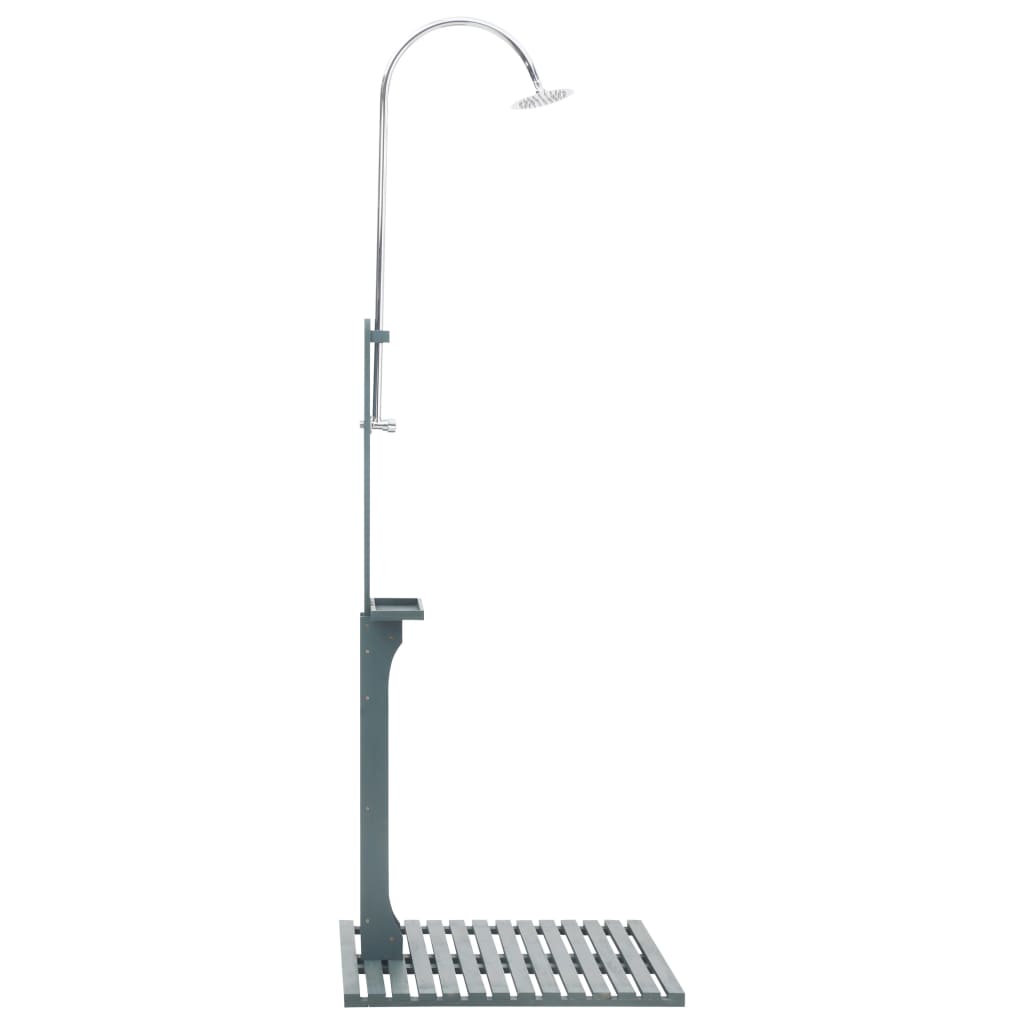 Vidaxl en bois de douche extérieure anthracite