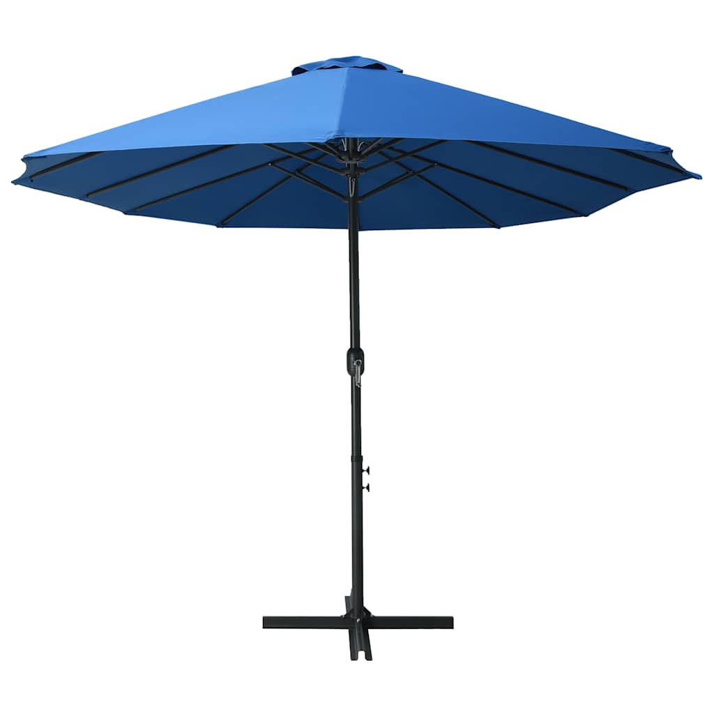 Parasol VidaXL avec mât en aluminium 460x270 cm bleu