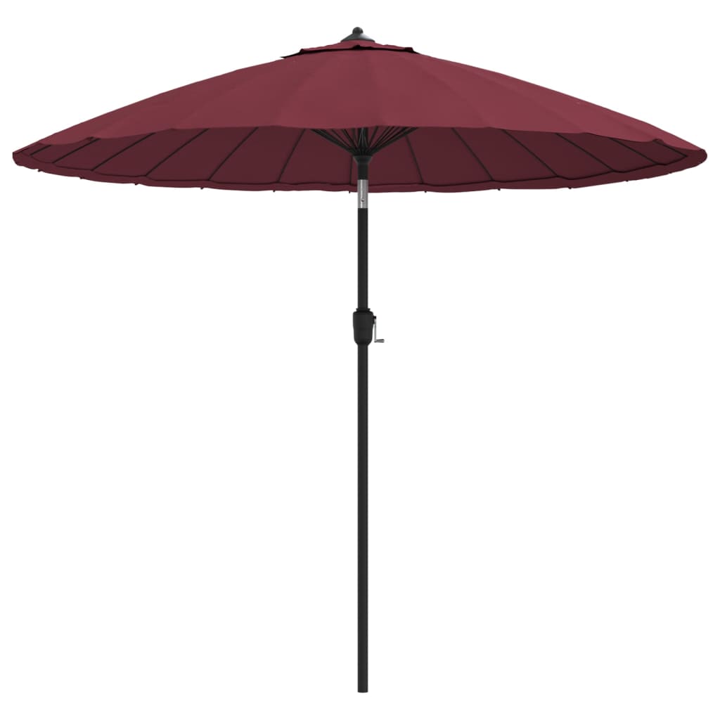 Parasol vidaxl avec poteau en aluminium 270 cm Bordeaux rouge