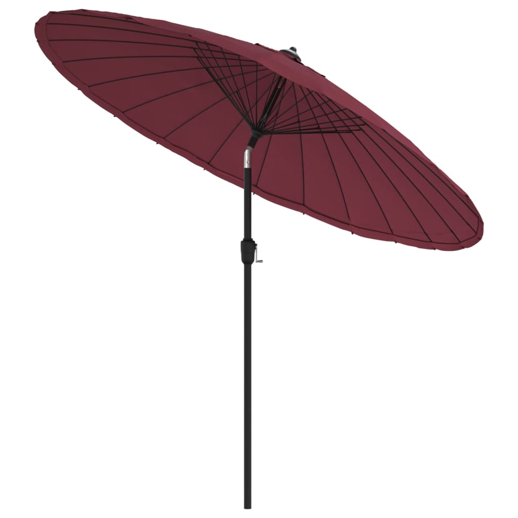 Parasol vidaxl avec poteau en aluminium 270 cm Bordeaux rouge