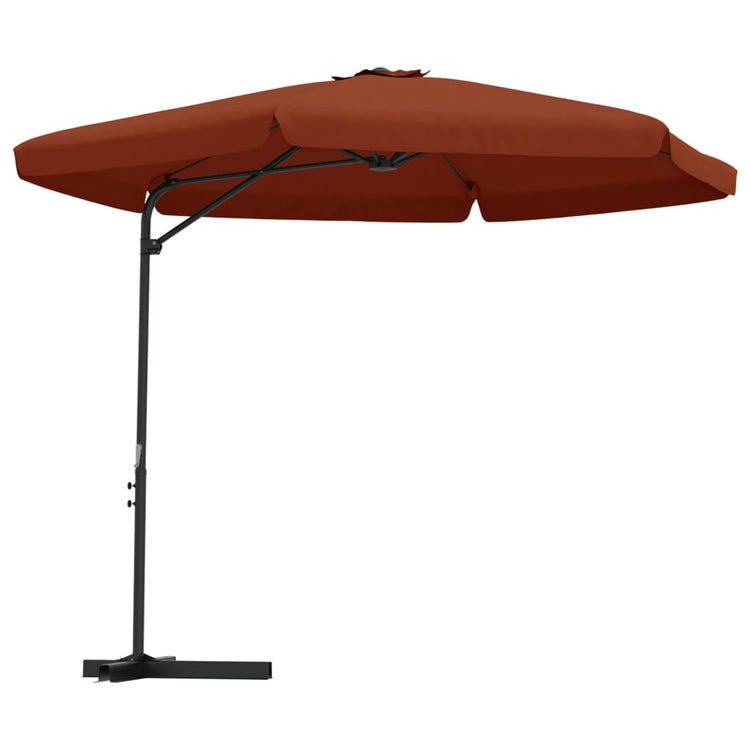 Vidaxl parasol avec poteau en acier 300 cm en terre cuite -colored