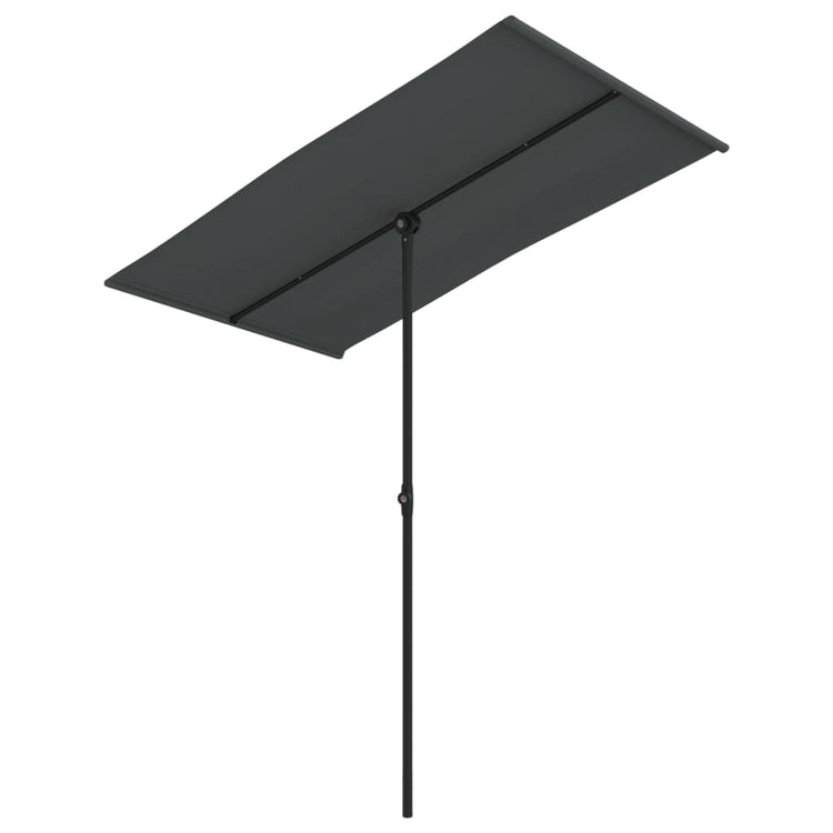 Vidaxl Parasol avec poteau en aluminium 180x110 cm anthracite -colored