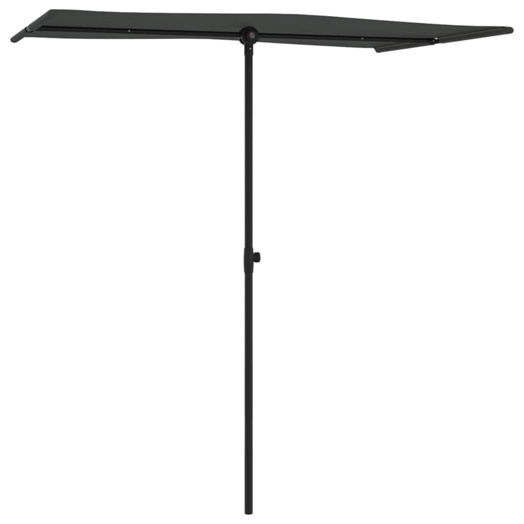 Vidaxl Parasol avec poteau en aluminium 180x110 cm anthracite -colored