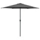Vidaxl parasol avec poteau en aluminium 270x246 cm anthracite -colored