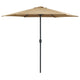 Vidaxl parasol avec poteau en aluminium 270x246 cm taupe