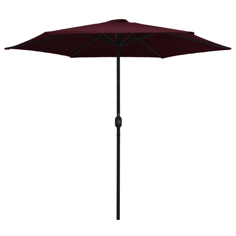 Vidaxl parasol avec poteau en aluminium 270x246 cm Bordeaux rouge