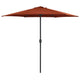 Vidaxl Parasol avec poteau en aluminium 270x246 cm en terre cuite
