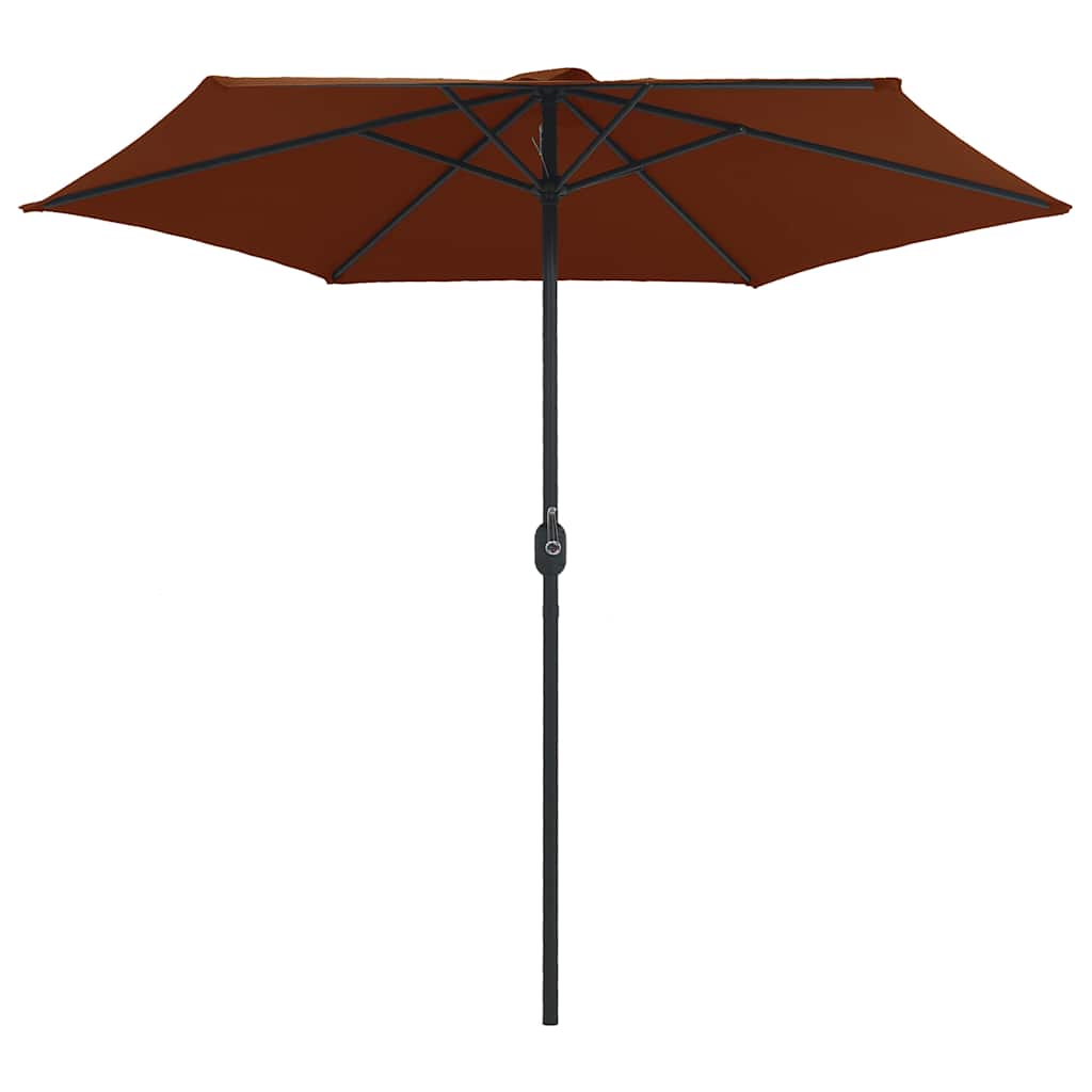Vidaxl Parasol avec poteau en aluminium 270x246 cm en terre cuite