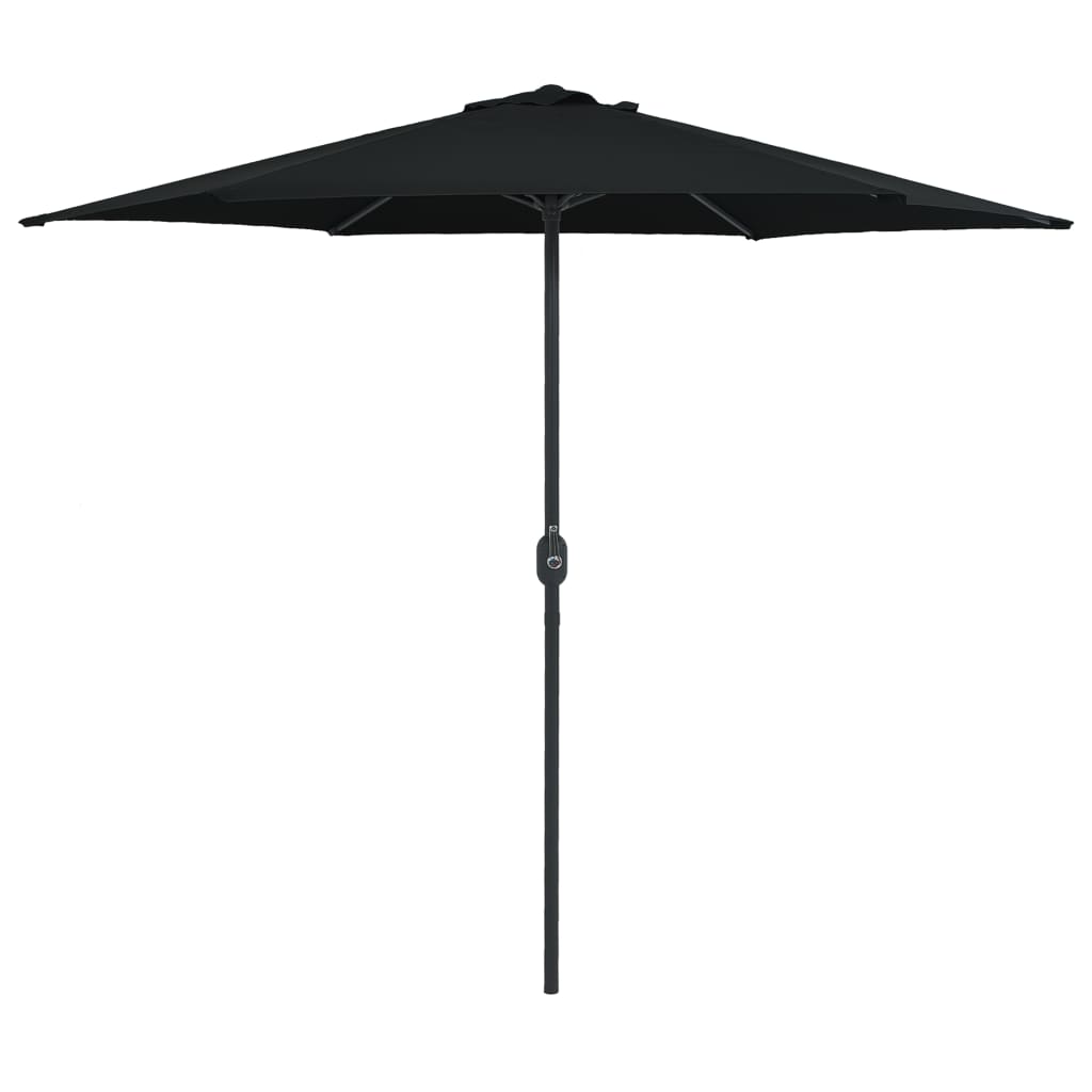 Parasol vidaxl avec poteau en aluminium 270x246 cm noir