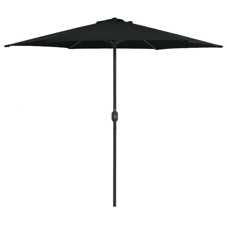 Parasol vidaxl avec poteau en aluminium 270x246 cm noir