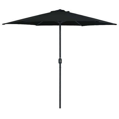 Parasol vidaxl avec poteau en aluminium 270x246 cm noir