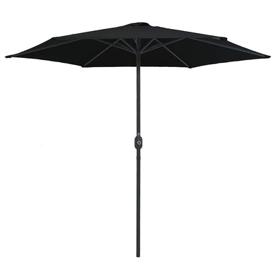 Parasol vidaxl avec poteau en aluminium 270x246 cm noir