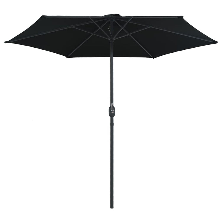 Parasol vidaxl avec poteau en aluminium 270x246 cm noir