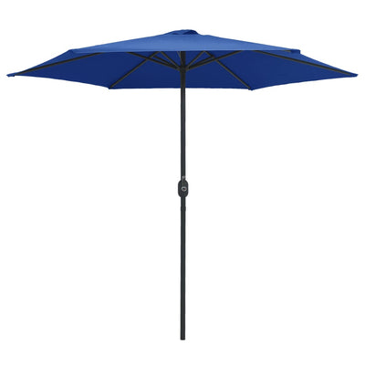 Vidaxl parasol avec poteau en aluminium 270x246 cm bleu azure