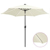 Parasol vidaxl avec éclairage LED et poteau en aluminium 300 cm sableux blanc