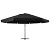 Parasol vidaxl avec poteau en aluminium 500 cm noir
