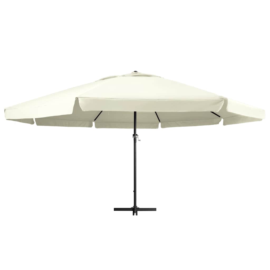 Parasol vidaxl avec poteau en aluminium 600 cm Blanc