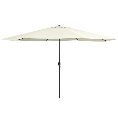 Parasol vidaxl avec poteau métallique 390 cm Blanc