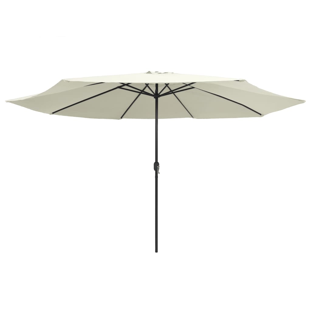 Parasol vidaxl avec poteau métallique 390 cm Blanc