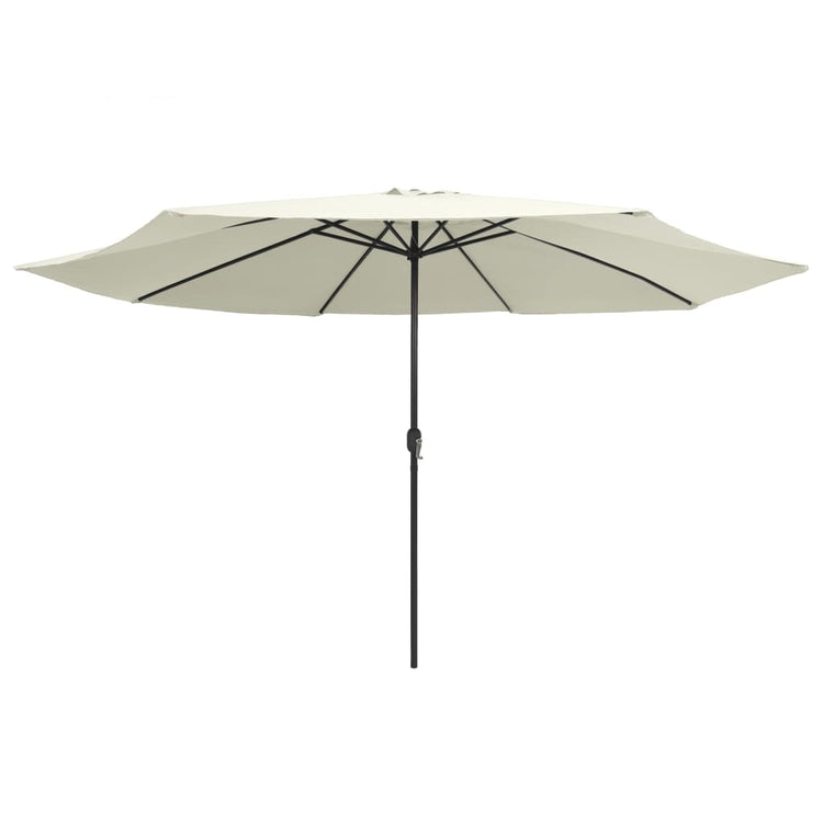 Parasol vidaxl avec poteau métallique 390 cm Blanc