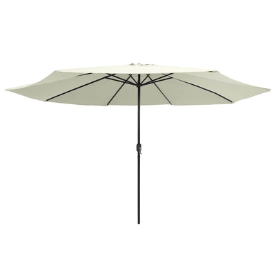 Parasol vidaxl avec poteau métallique 390 cm Blanc