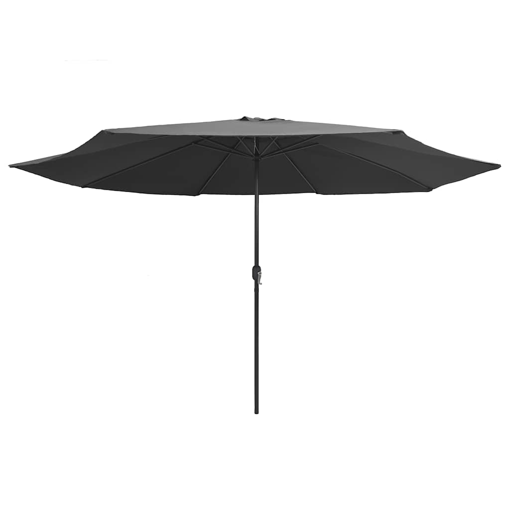 Vidaxl parasol avec poteau métallique 390 cm anthracite -colored