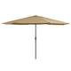 Parasol vidaxl avec pôle métallique 390 cm taupe