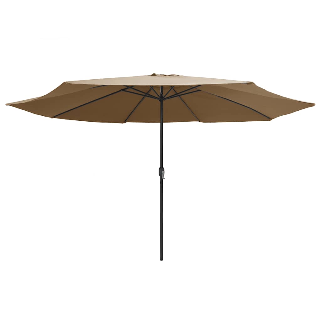 Parasol vidaxl avec pôle métallique 390 cm taupe