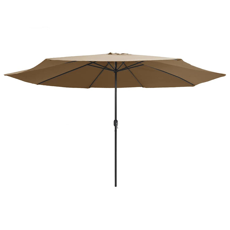 Parasol vidaxl avec pôle métallique 390 cm taupe