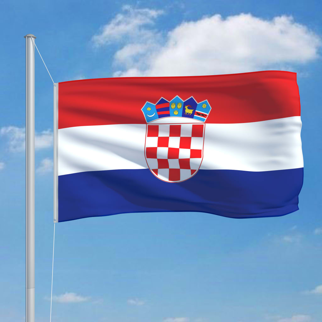 VidaXL drapeau croatie 90x150 cm