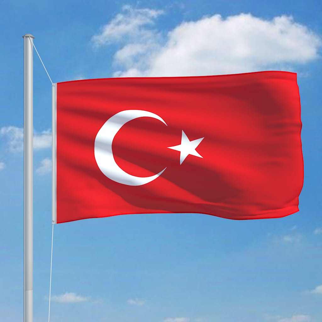VidaXL drapeau Turquie 90x150 cm