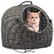 Vidaxl Cat Carrier 45x35x35 cm Willow Wood Grey