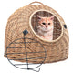 Vidaxl Cat Carrier 60x45x45 cm Bois de saule naturel