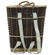 Panier en bois Vidaxl avec sangles de transport 44.5x37x50 cm Bois de saule naturel - afbeelding 3