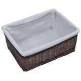 Vidaxl en 3 parties Panier ensemble Willows empilables Brown - afbeelding 3