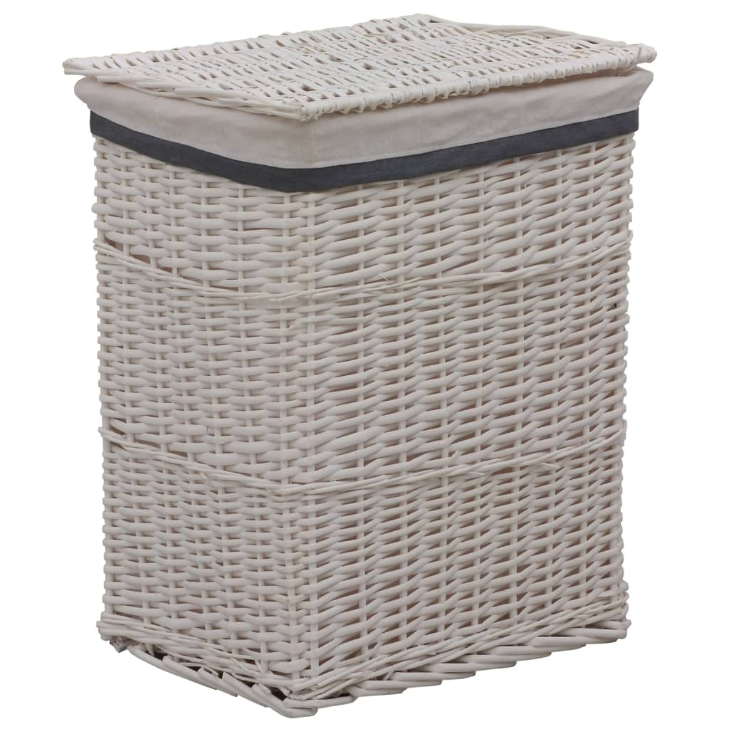 Panier de blanchisserie Vidaxl White blanc