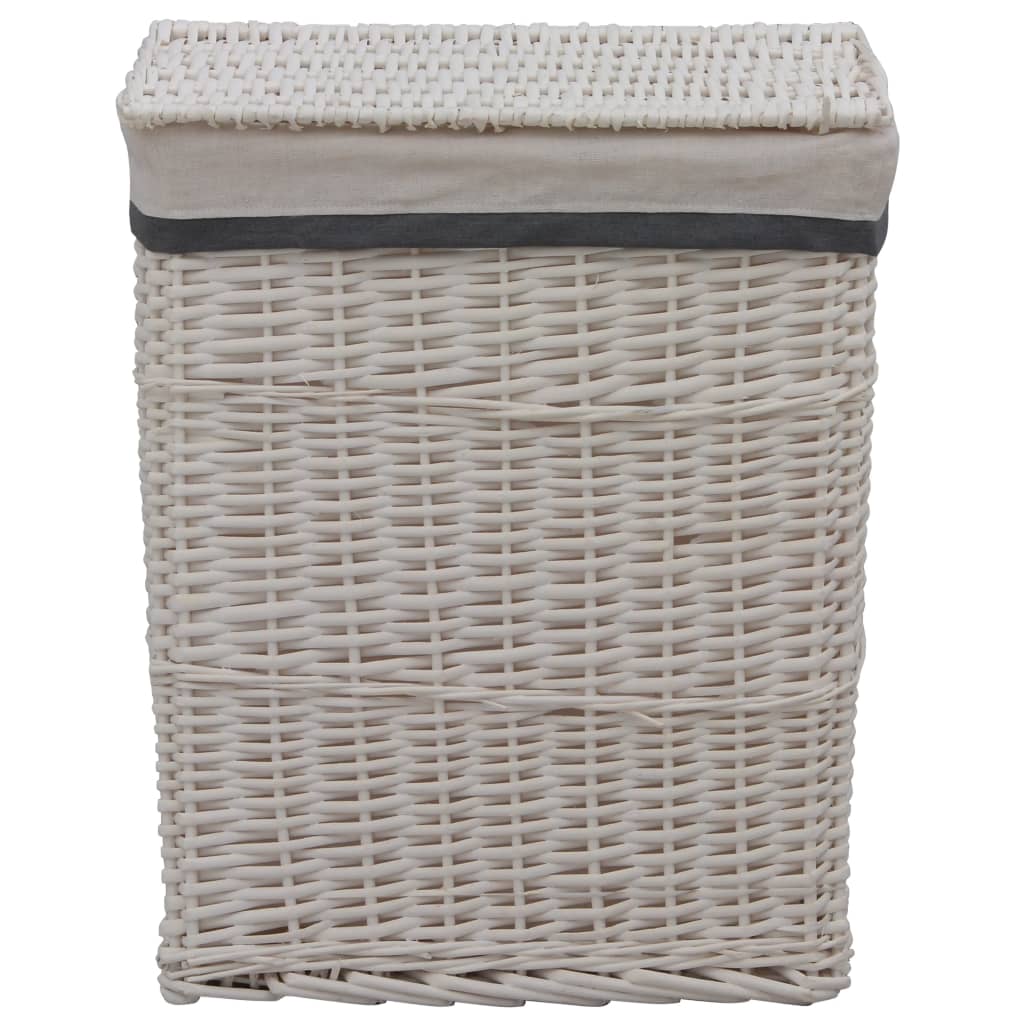 Panier de blanchisserie Vidaxl White blanc