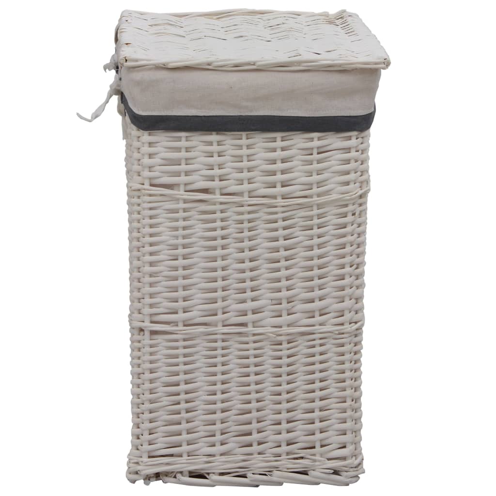 Panier de blanchisserie Vidaxl White blanc