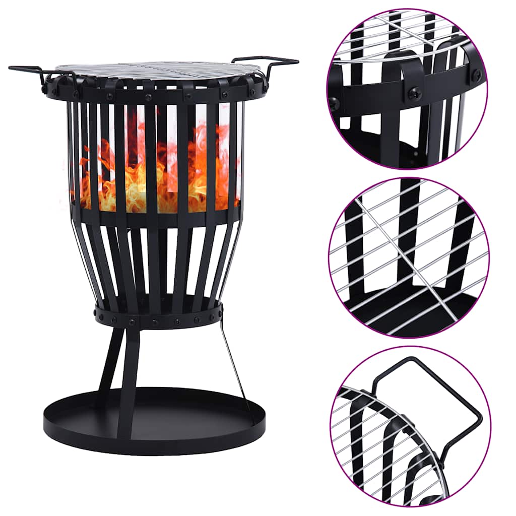 Vidaxl Fiche à l'extérieur avec calandre barbecue 47,5 cm en acier