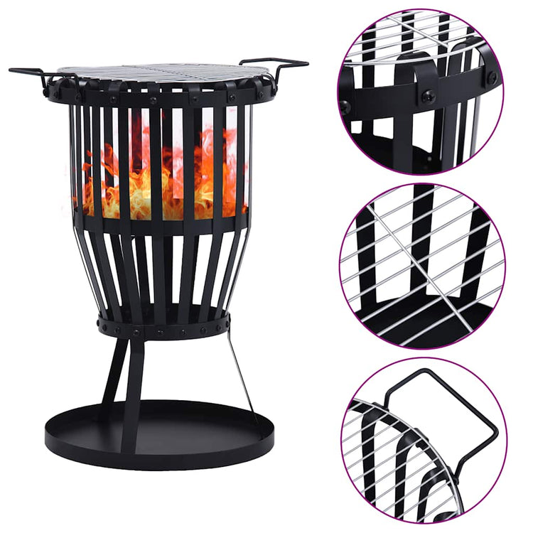 Vidaxl Fiche à l'extérieur avec calandre barbecue 47,5 cm en acier